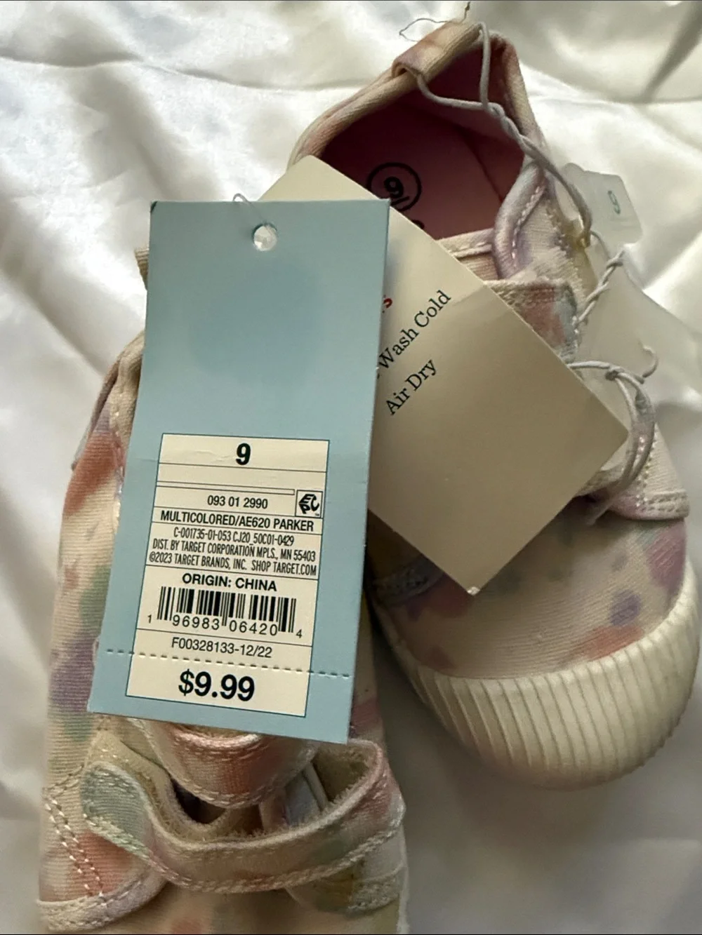 Cat & Jack Bundle: Pink Multi Color Sneakers and Glitter Gold Strappy Sandals